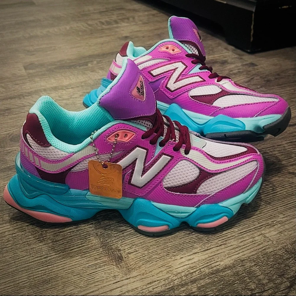 New Balance 9060 Women's Purple and Teal Sneakers - NEW!! Size 8 - Picture 2 of 2